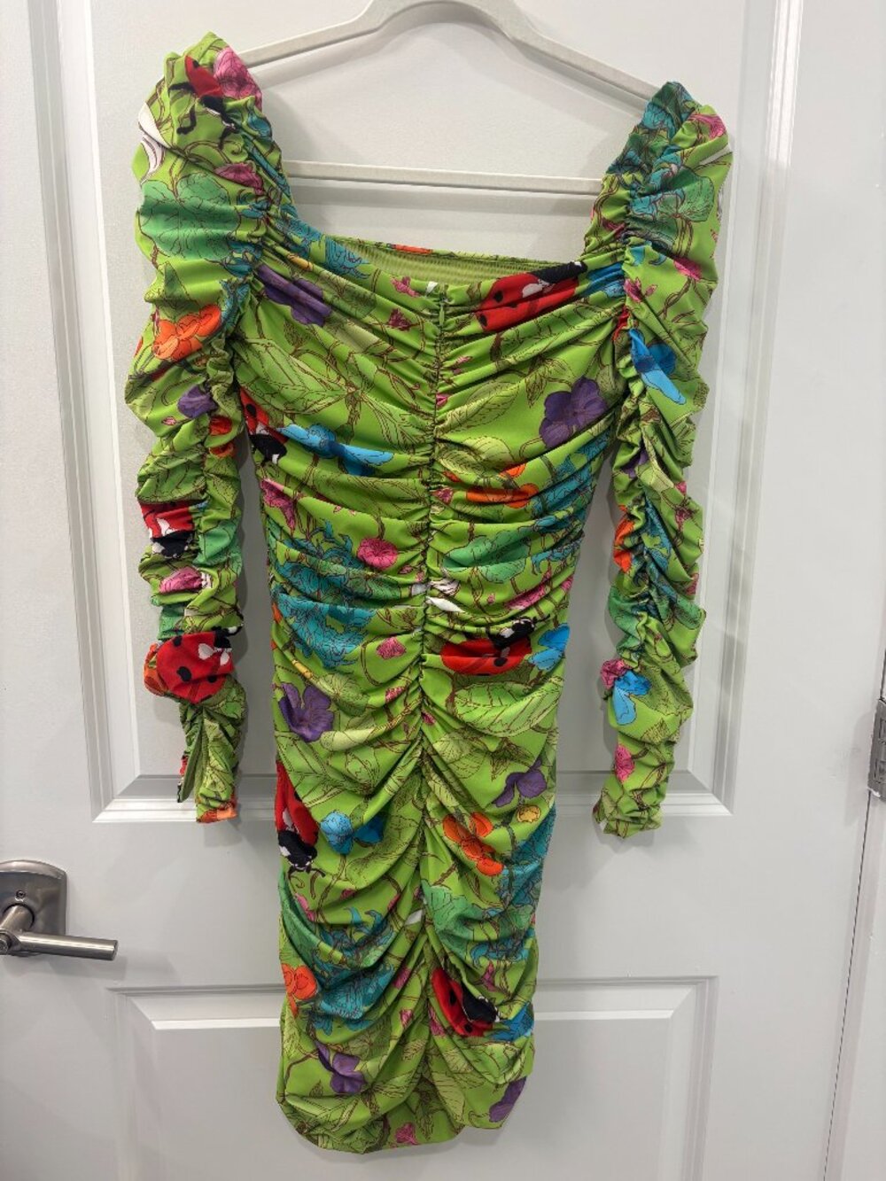 Aliette Floral Ruched Mini Dress - Picture 3 of 6